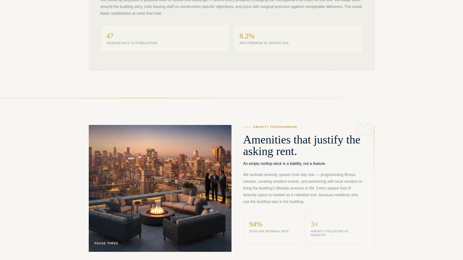 New Construction Property Management Landing Page