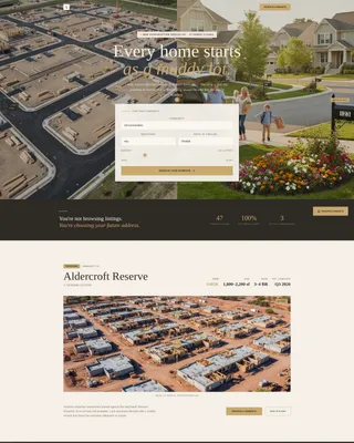 New Construction Real Estate Agent Landing Page