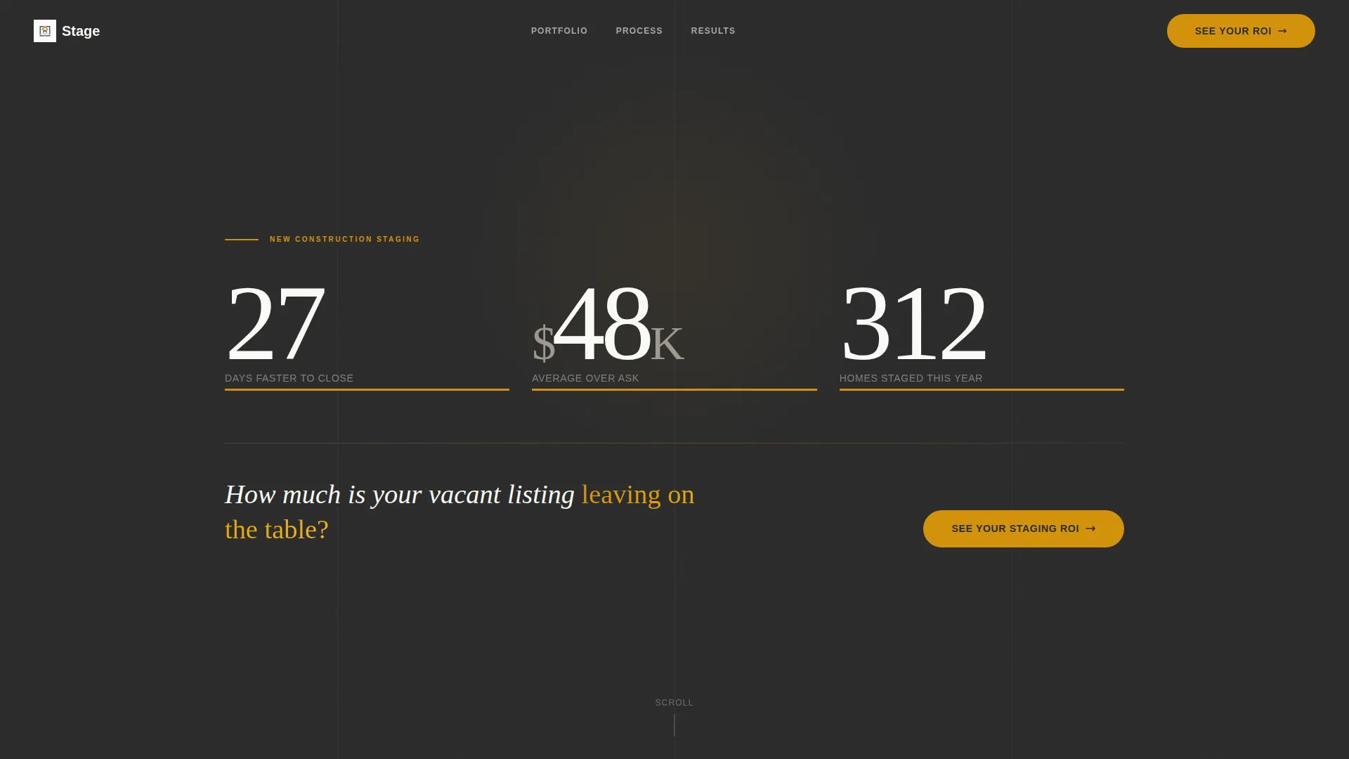 New Construction Home Staging Landing Page Template