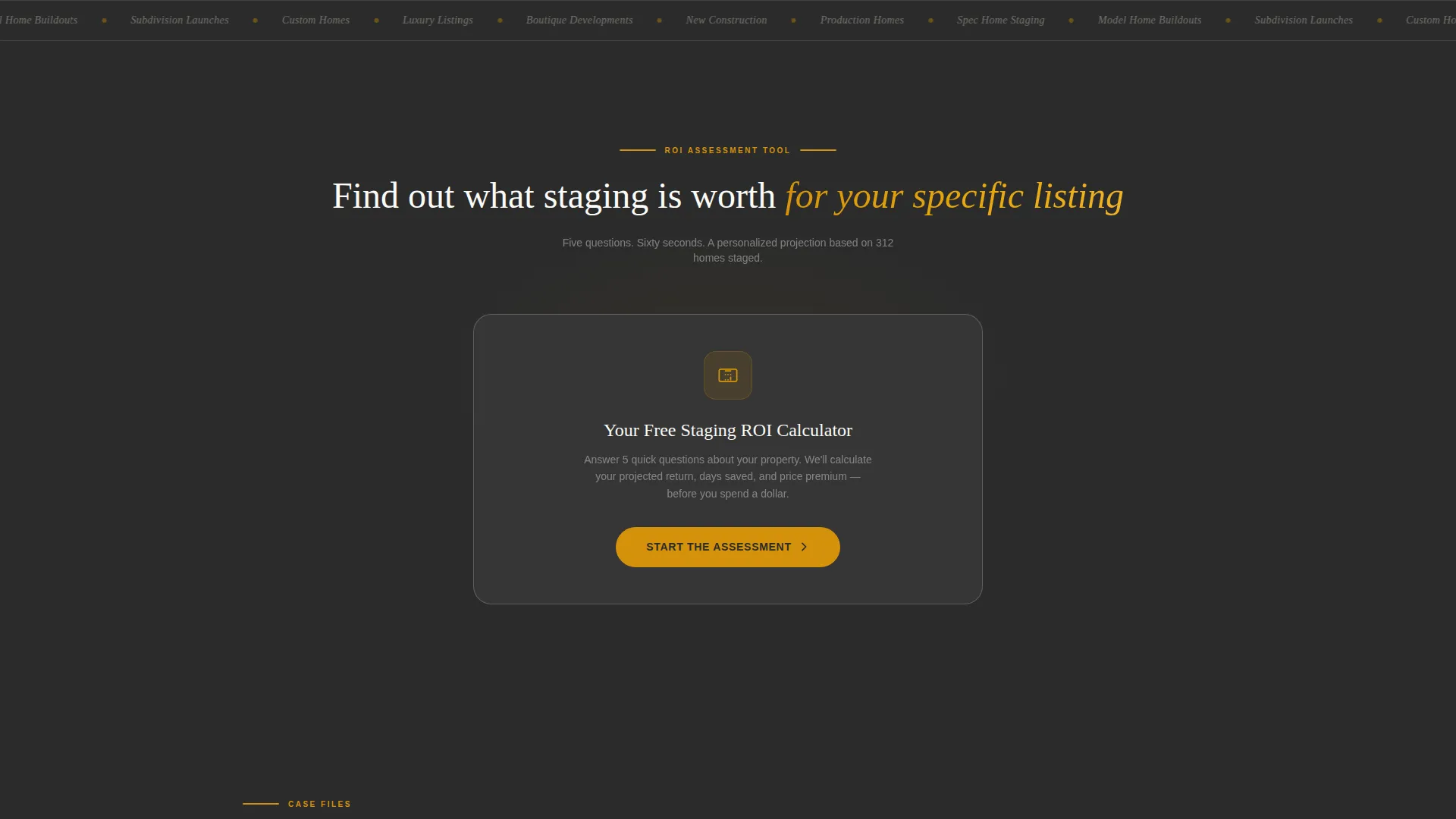 New Construction Home Staging Landing Page Template