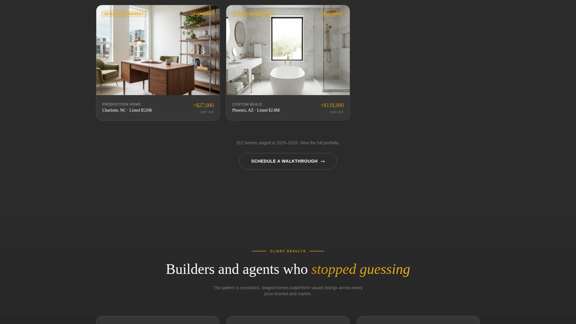 New Construction Home Staging Landing Page Template