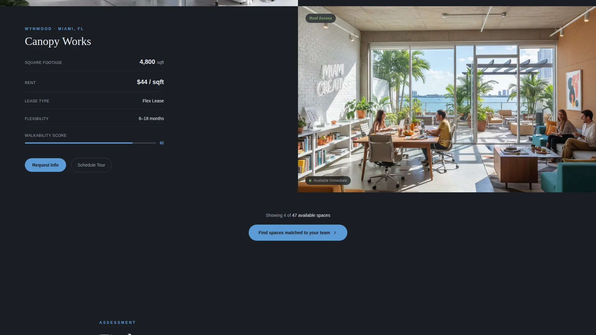 Cinematic Commercial Real Estate Landing Page