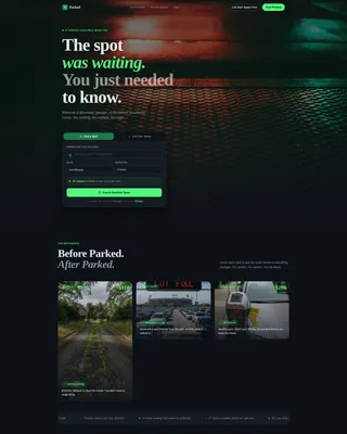 Parking Space Rental Landing Page Template