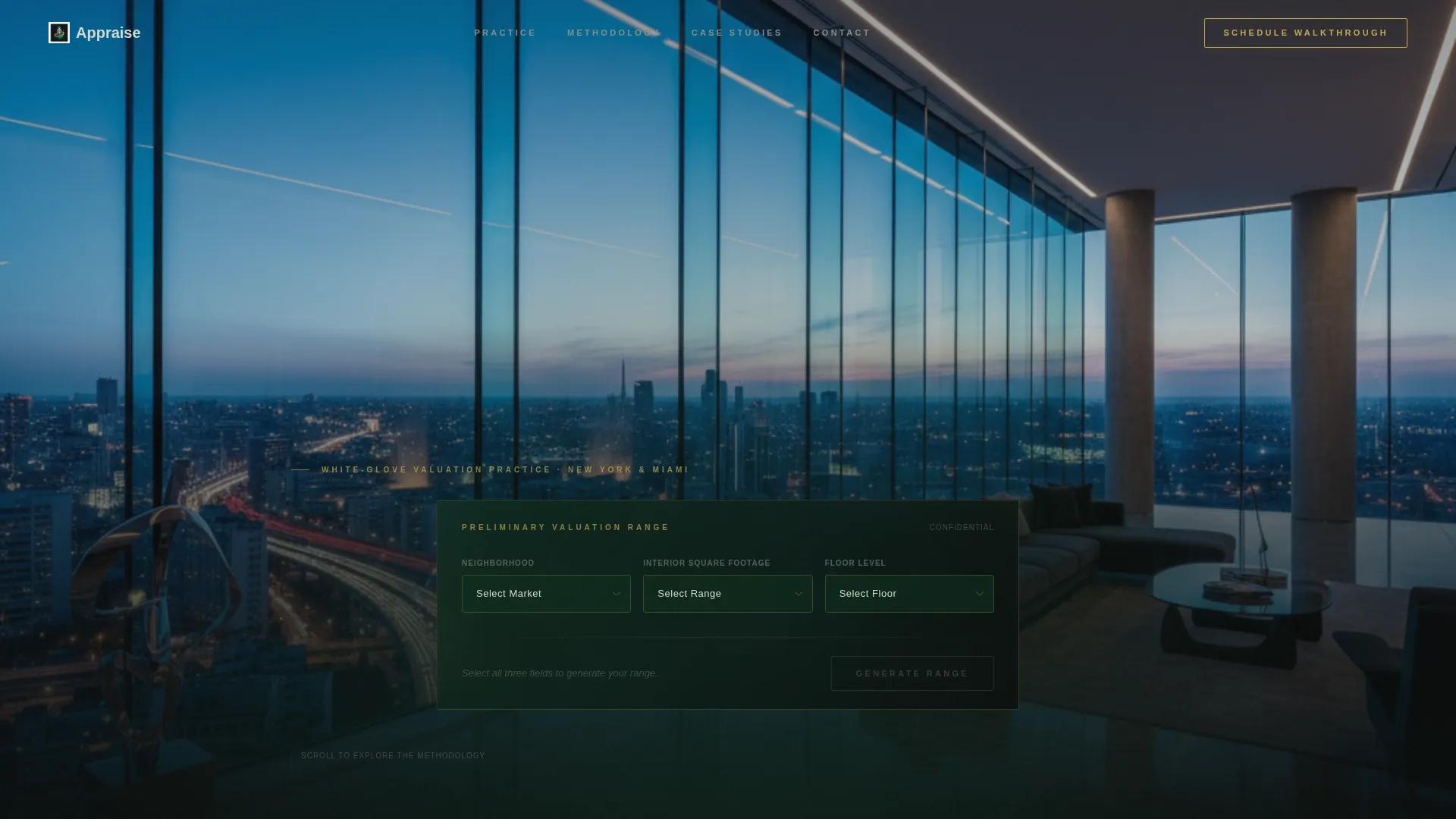 Elite Penthouse Appraiser Landing Page Template