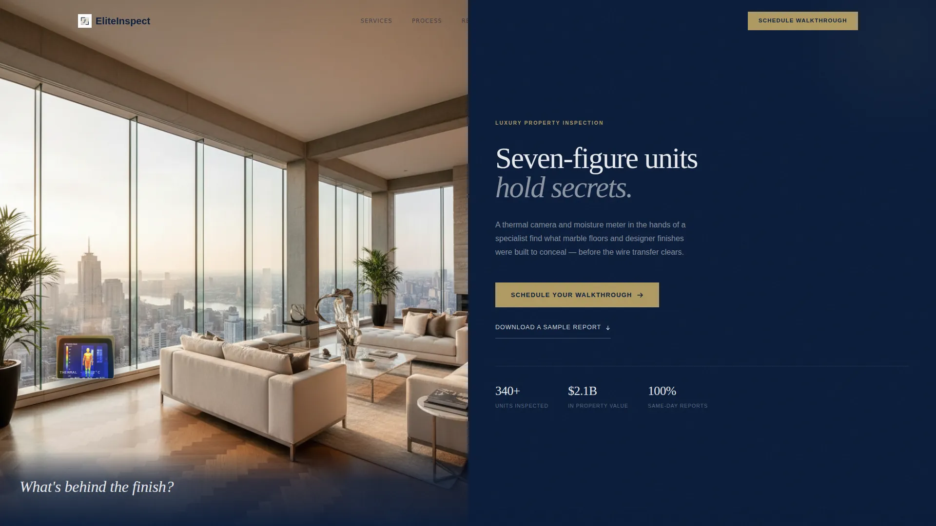 Penthouse Inspection Service Landing Page Template