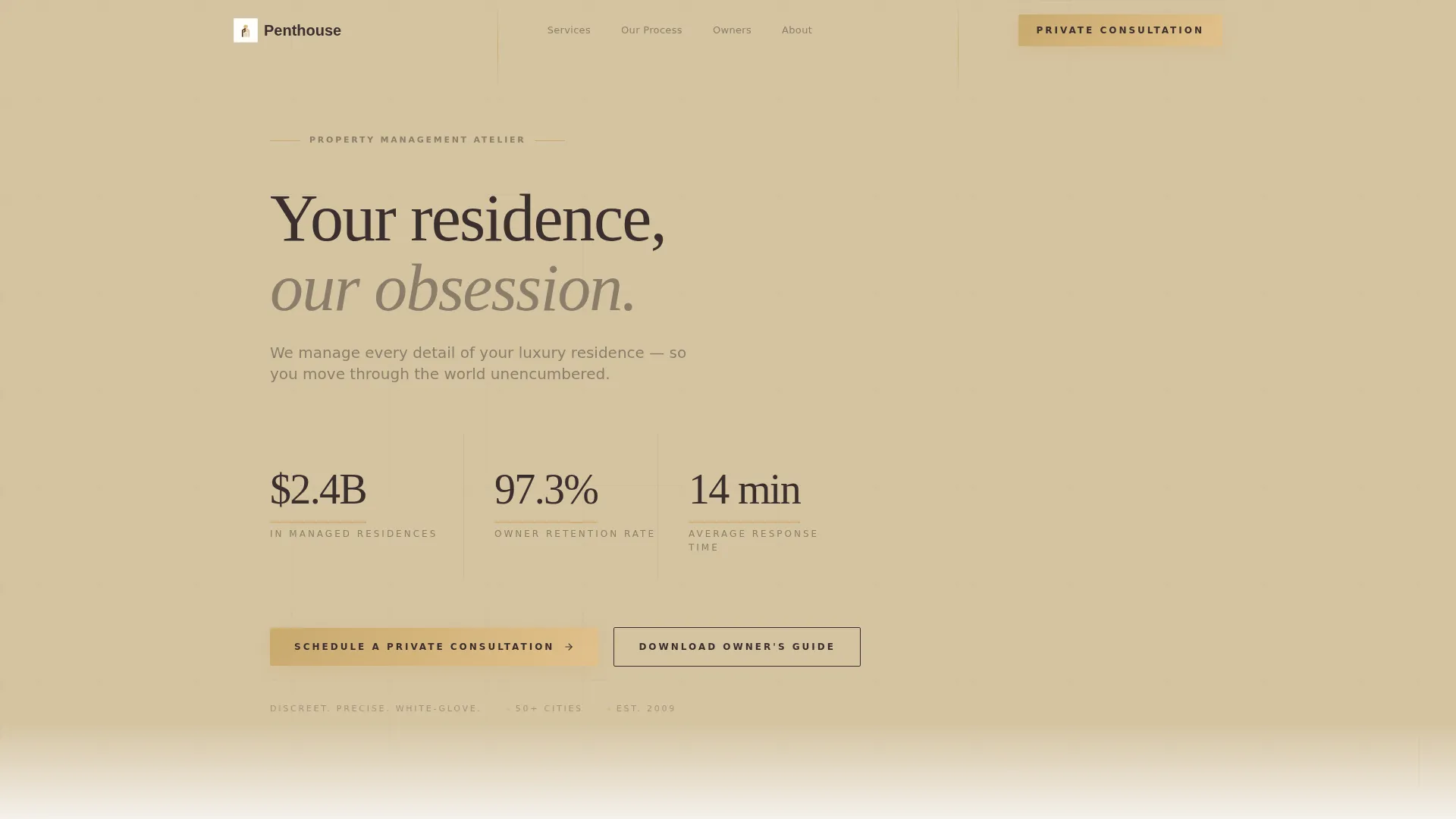 Elite Property Management Landing Page Template