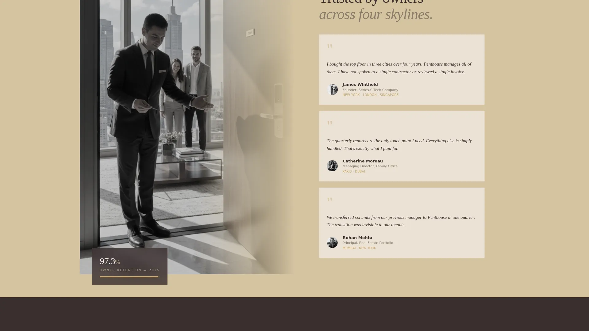 Elite Property Management Landing Page Template