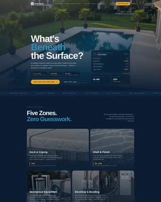 Pool Inspection Service Landing Page Template