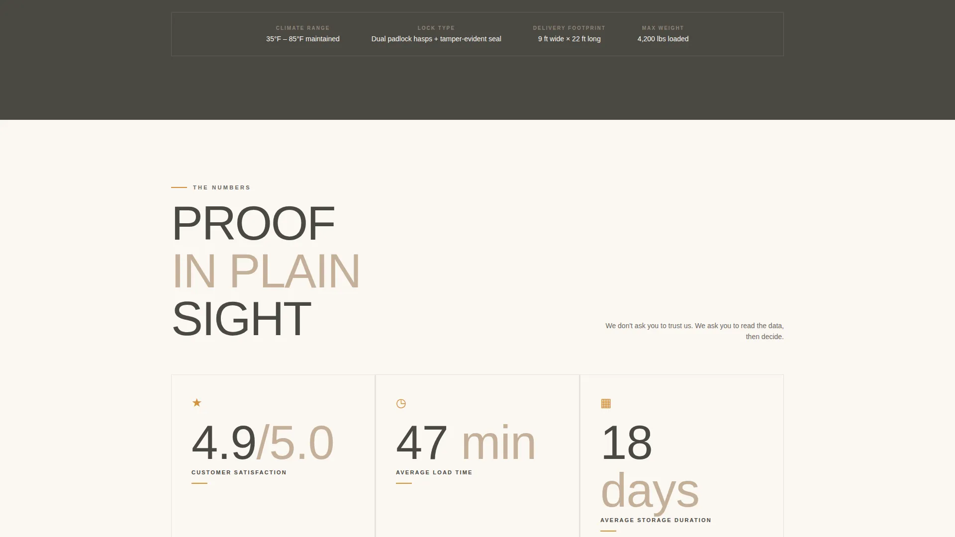Portable Storage Pod Landing Page Template