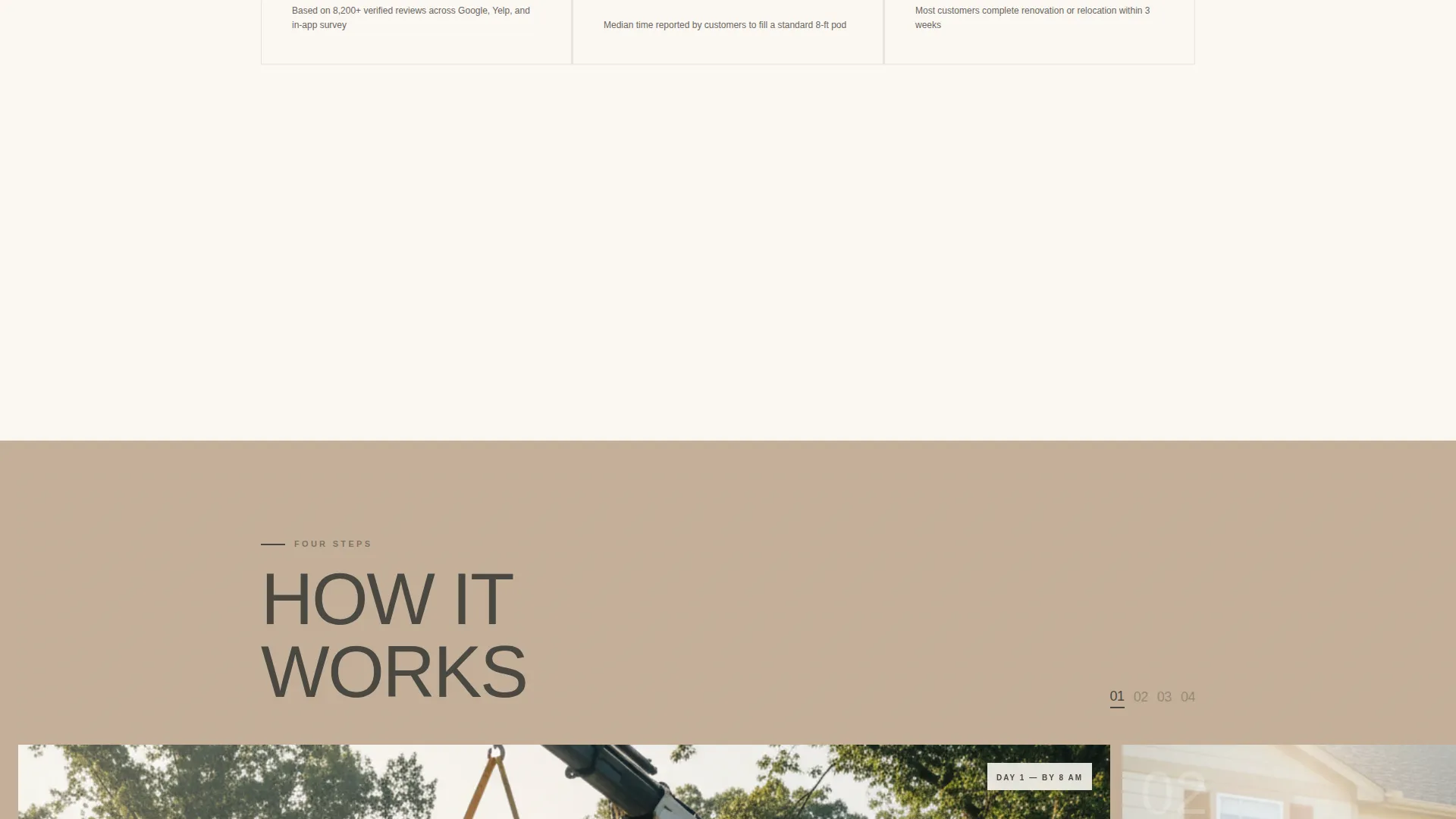 Portable Storage Pod Landing Page Template