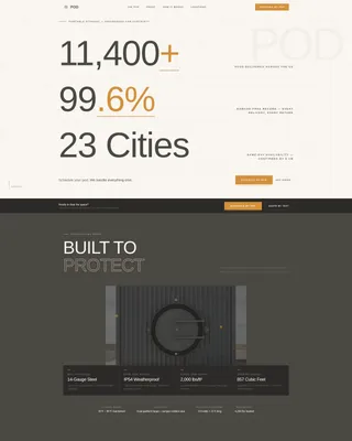 Portable Storage Pod Landing Page Template