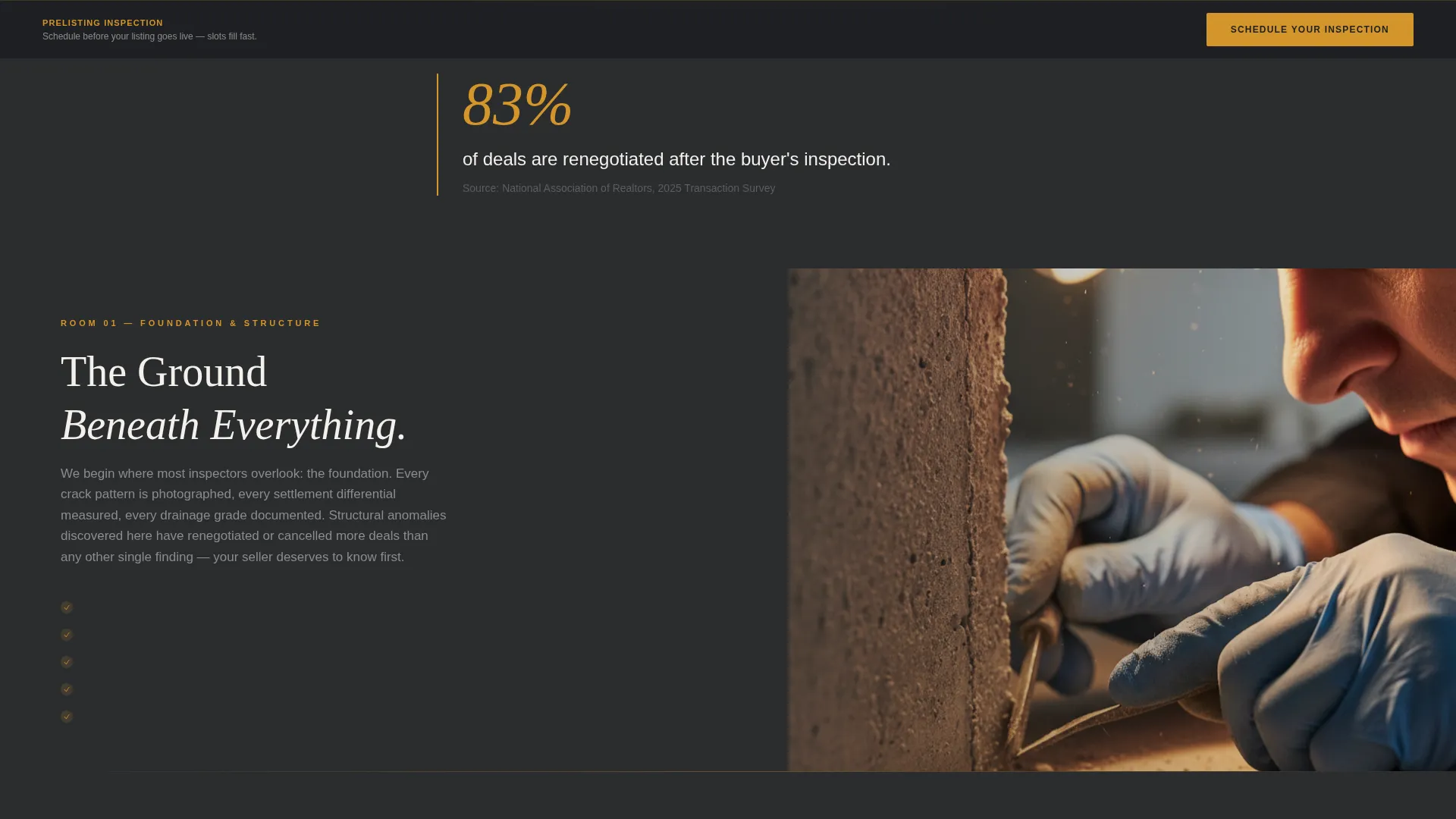 Whiteglove Home Inspection Landing Page Template