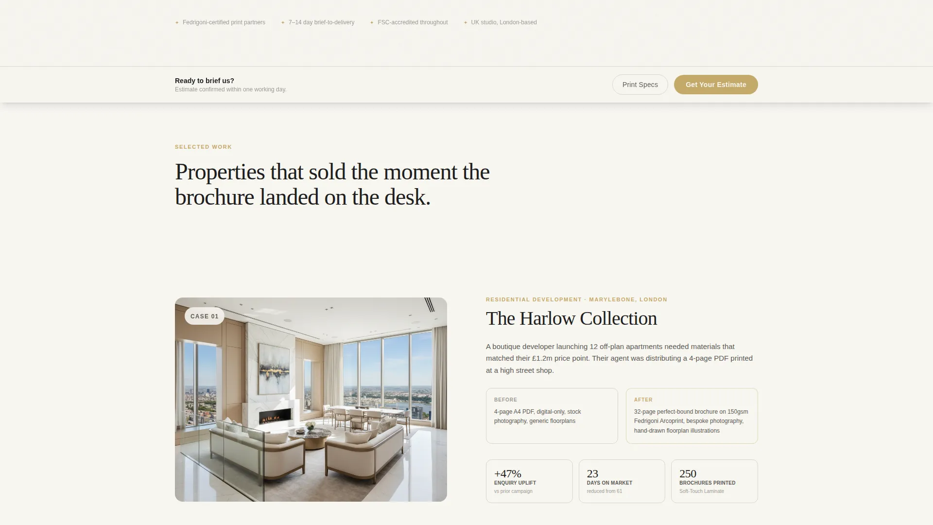 Immersive Property Brochure Landing Page Template