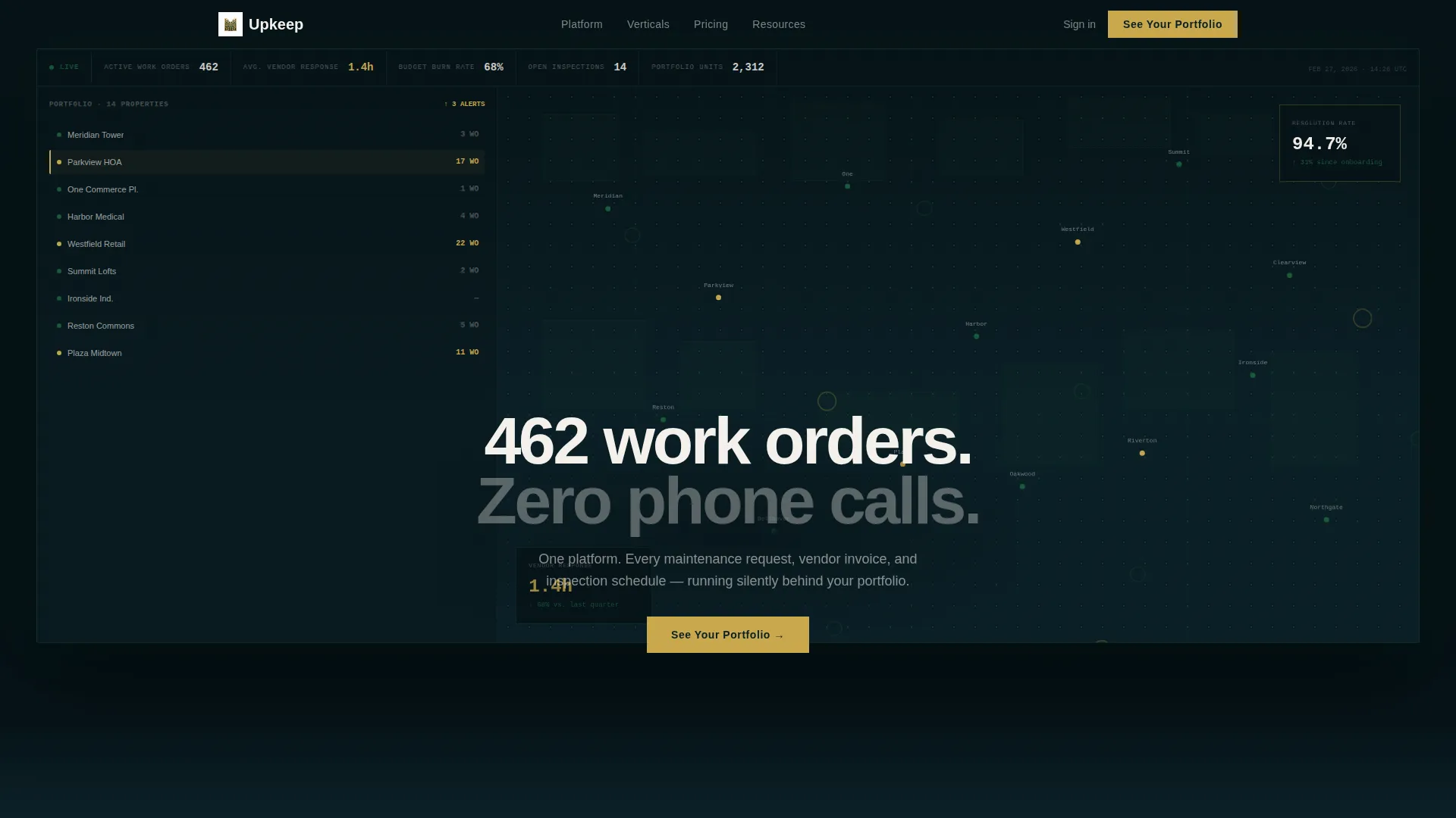 Proptech Landing Page Template for Property Maintenance