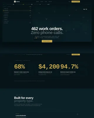 Proptech Landing Page Template for Property Maintenance