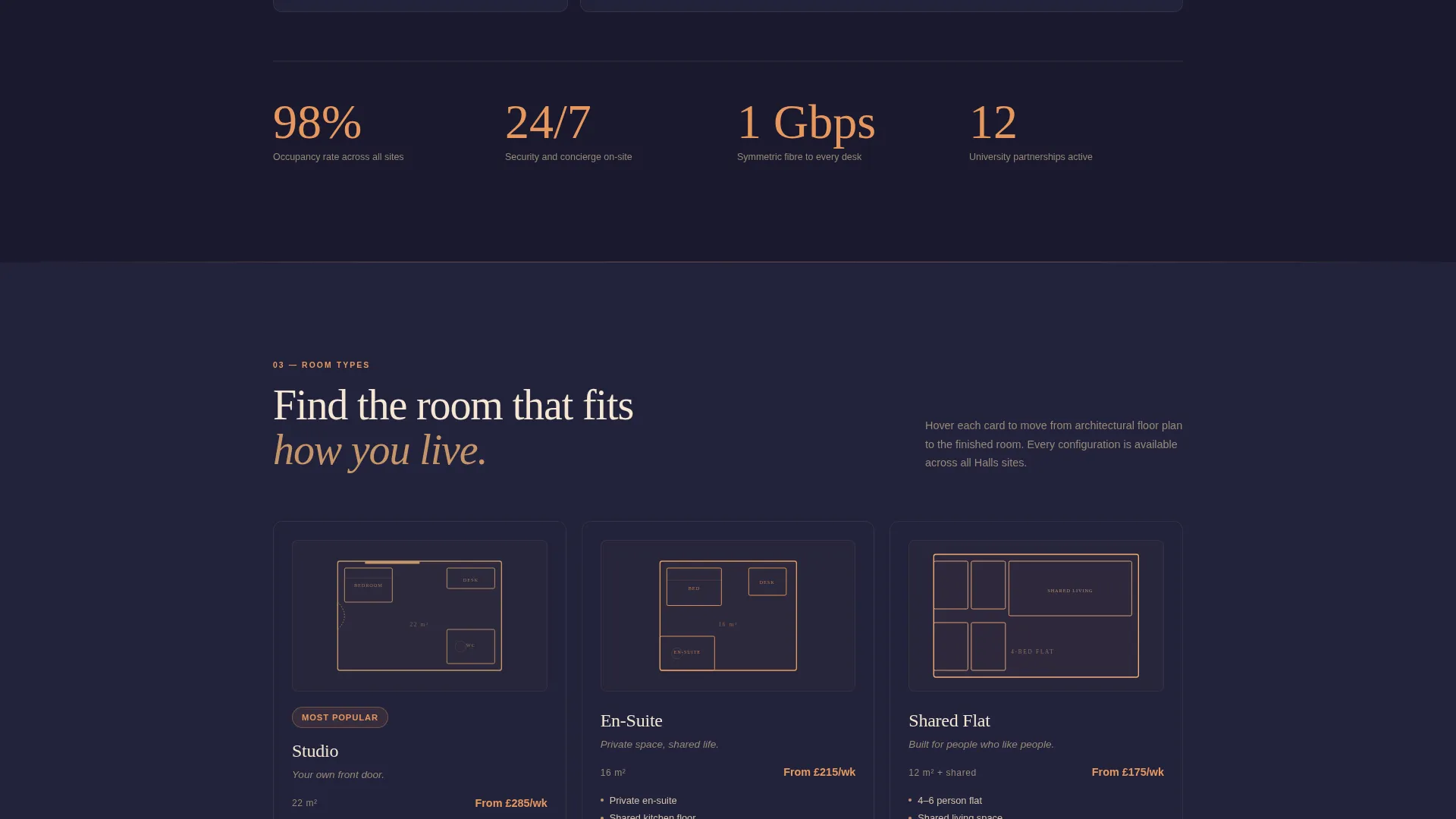 Student Accommodation Landing Page Template