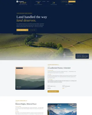 Ranch & Land Brokerage Landing Page Template