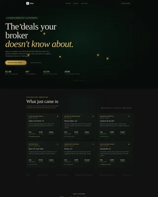 Investment Club Landing Page Template for Real Estate