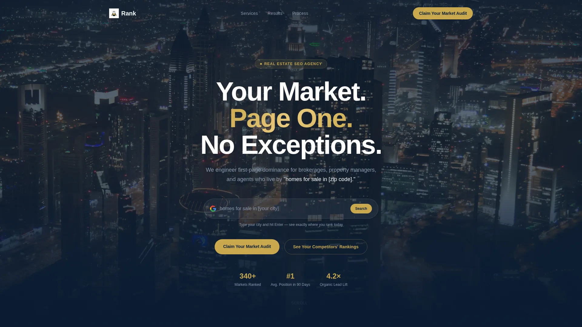 Real Estate SEO Agency Landing Page Template