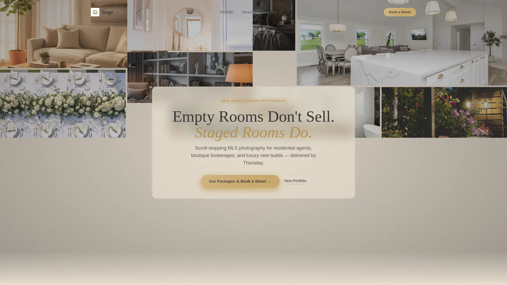 Real Estate Staging Photography Landing Page Template