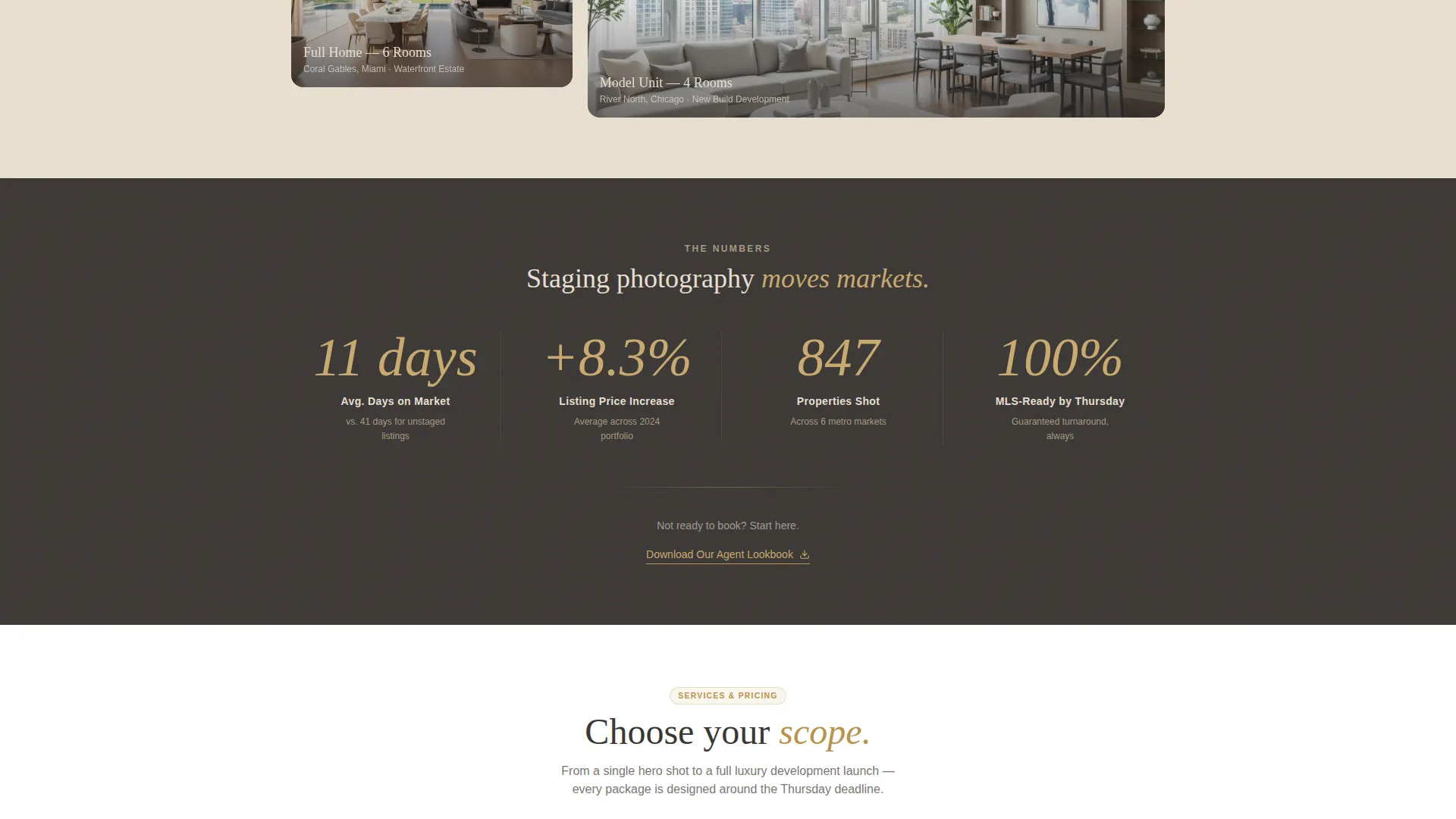 Real Estate Staging Photography Landing Page Template