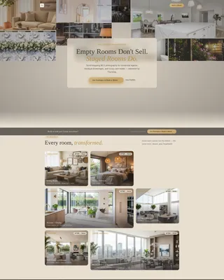 Real Estate Staging Photography Landing Page Template