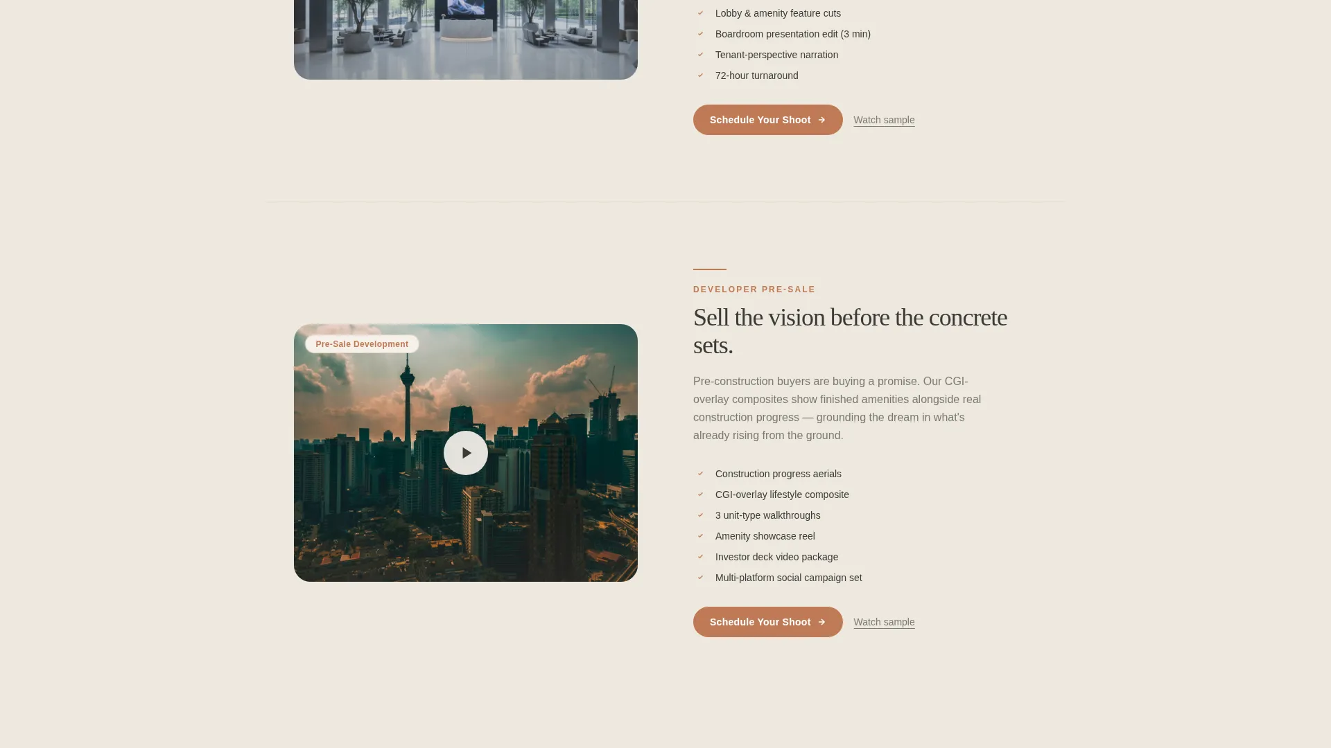 Cinematic Real Estate Landing Page Template