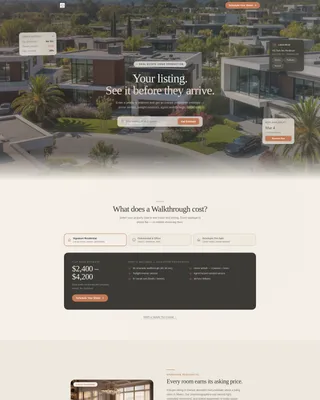 Cinematic Real Estate Landing Page Template