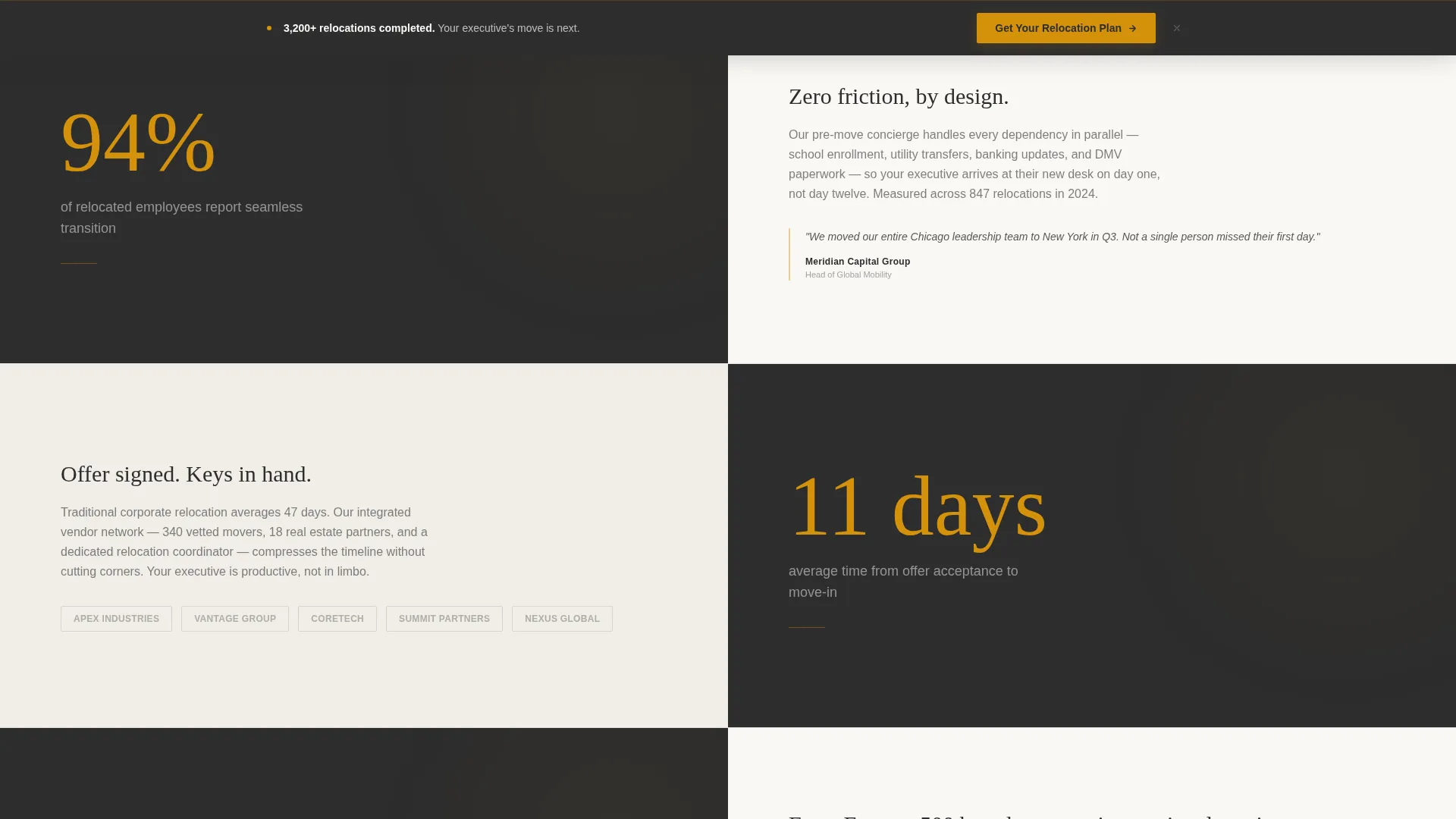 Corporate Relocation Landing Page Template