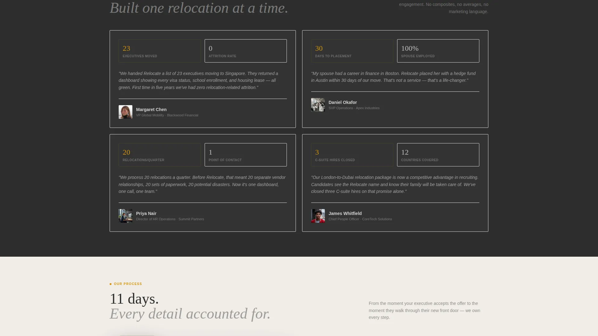 Corporate Relocation Landing Page Template