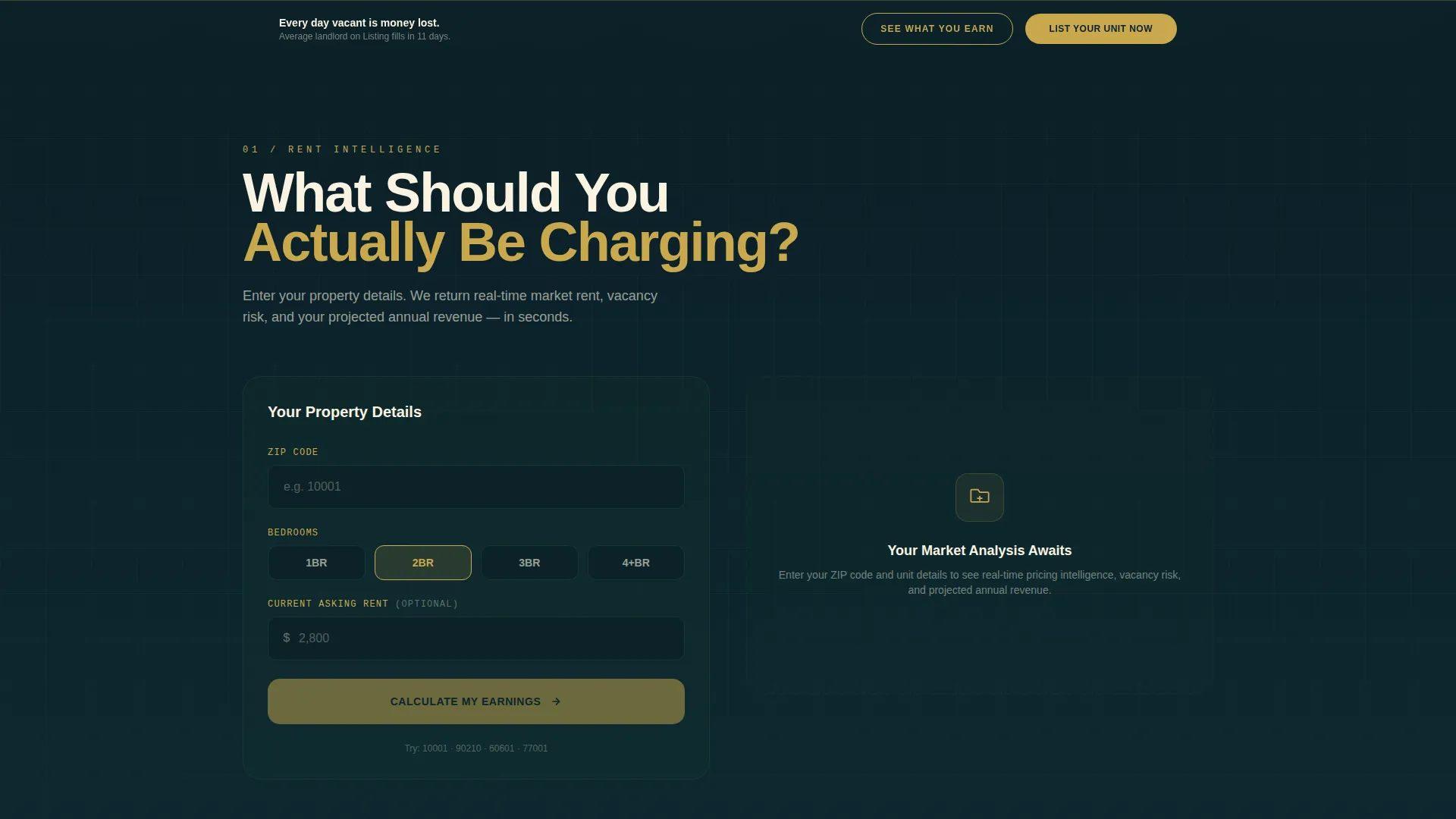 Precision Rental Landing Page Template