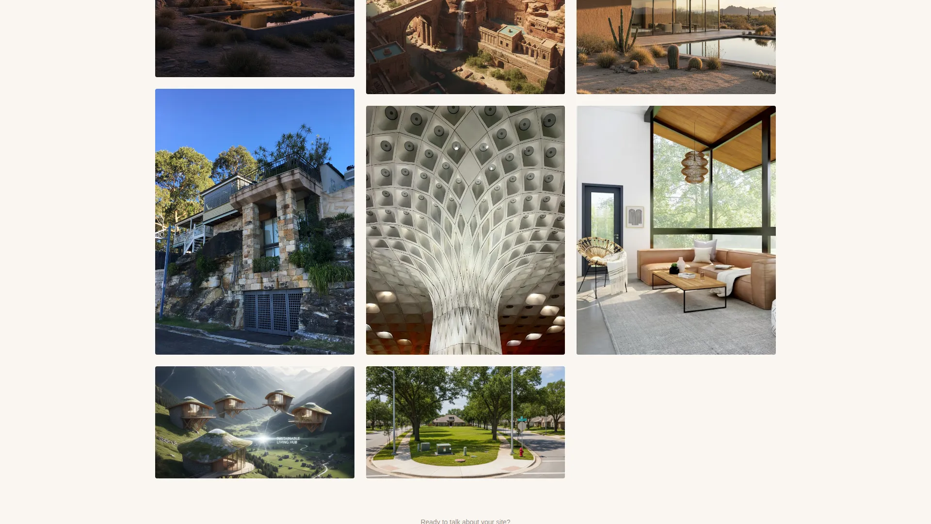Sculptural Architecture Landing Page Template