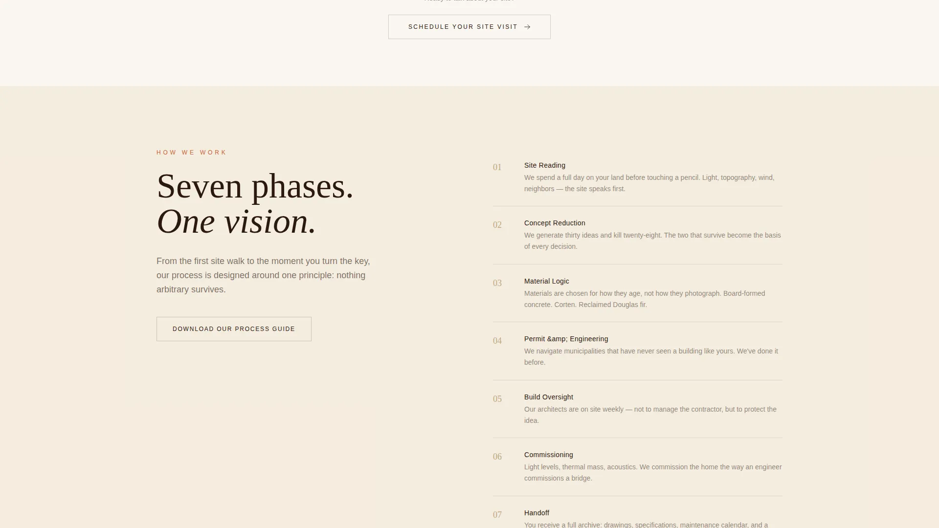 Sculptural Architecture Landing Page Template