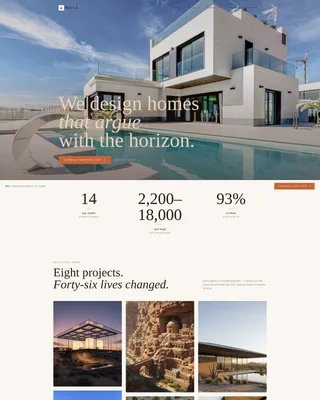 Sculptural Architecture Landing Page Template