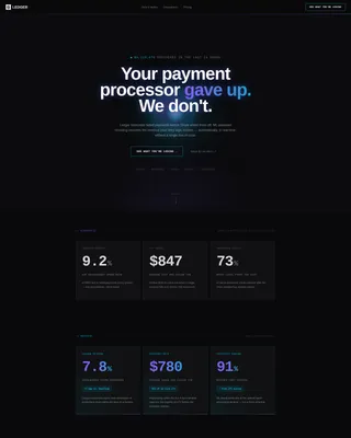 Brutalist Fintech Landing Page Template