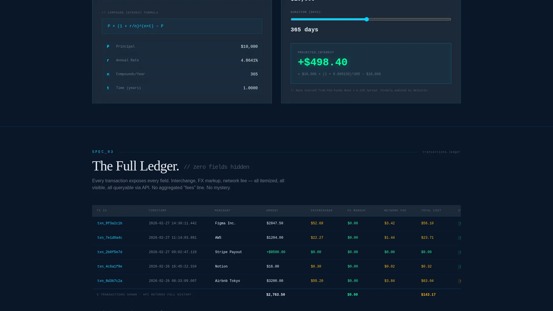 Transparent Fintech Waitlist Landing Page Template