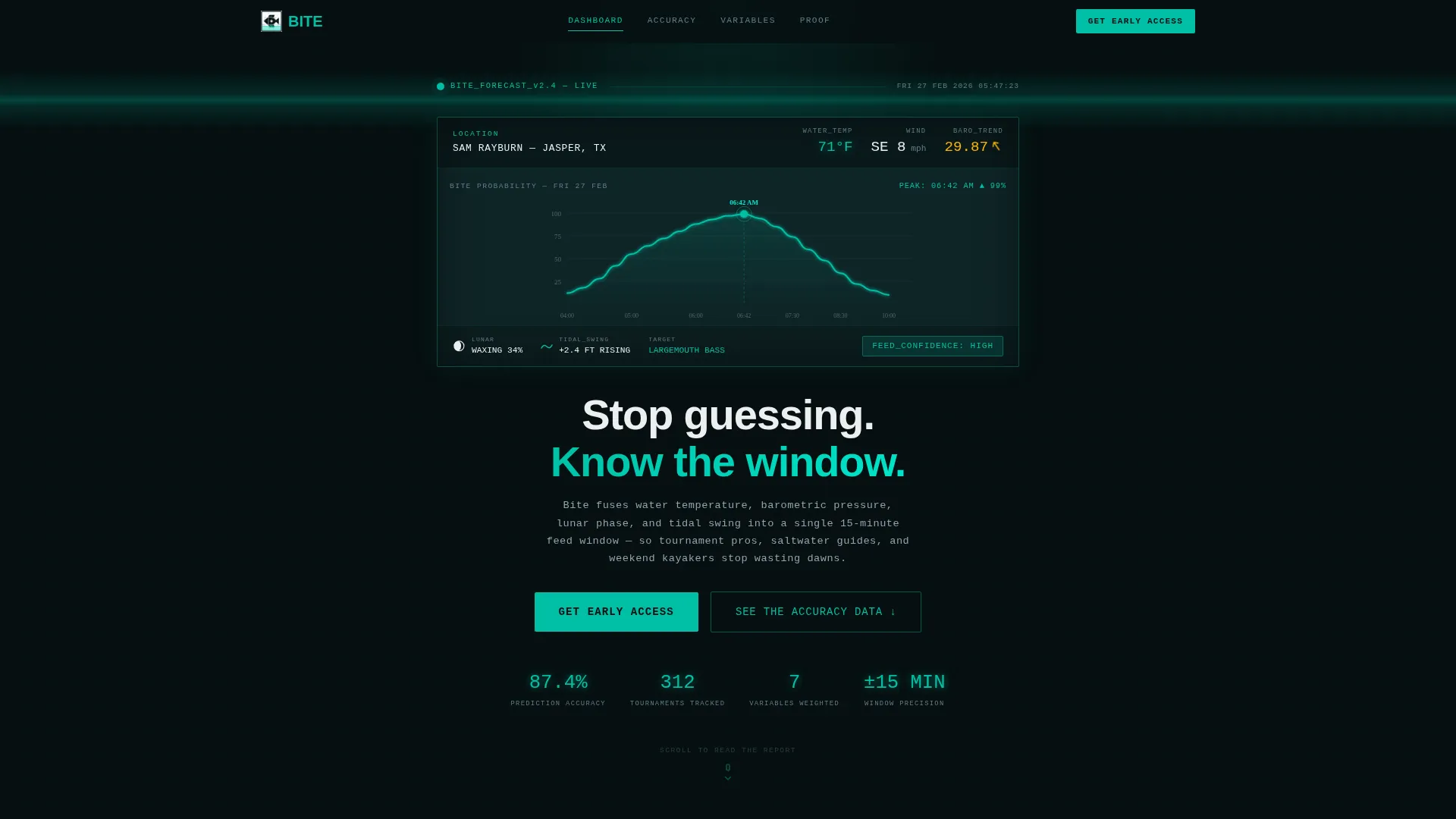 Fishing Forecast App Landing Page Template