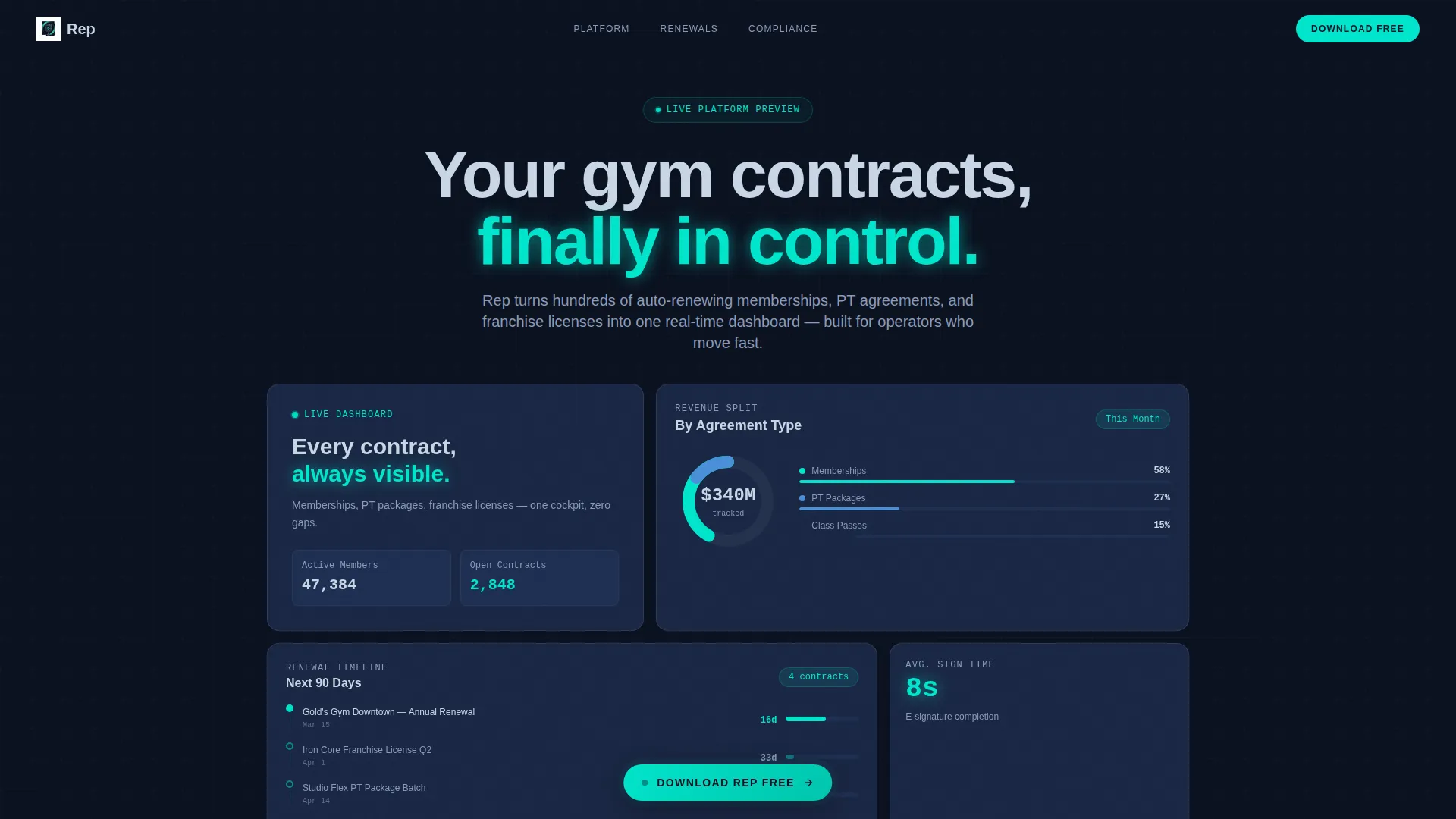 Fitness & Gym Software Professional Website Template