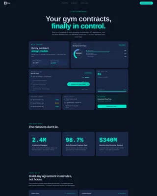 Fitness & Gym Software Professional Website Template