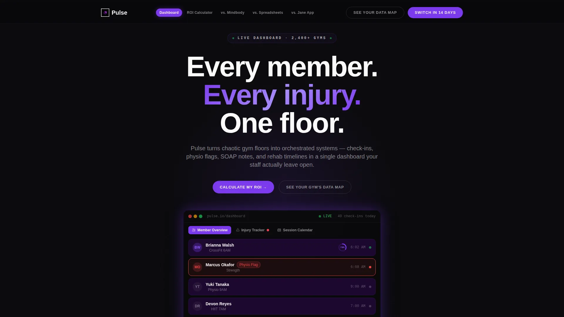 Fitness & Gym Software Advanced Reviews Website Template