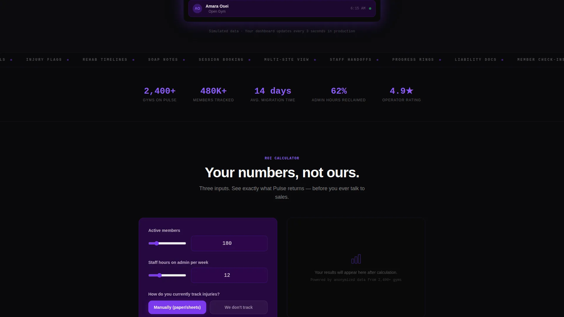 Fitness & Gym Software Advanced Reviews Website Template