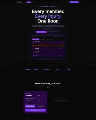 Fitness & Gym Software Advanced Reviews Website Template