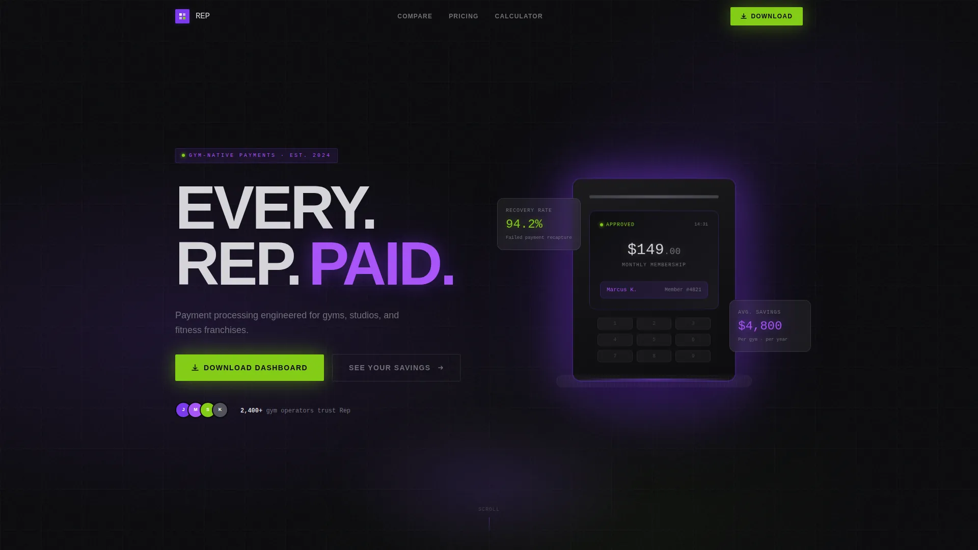 Fitness & Gym Software Complete Cost Calculator Website Template
