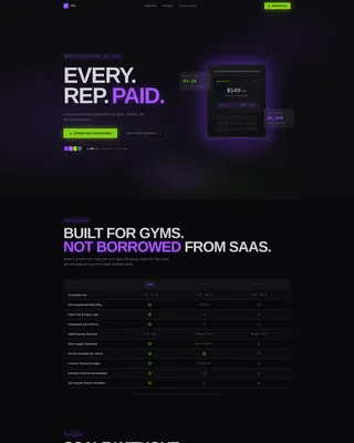 Fitness & Gym Software Complete Cost Calculator Website Template