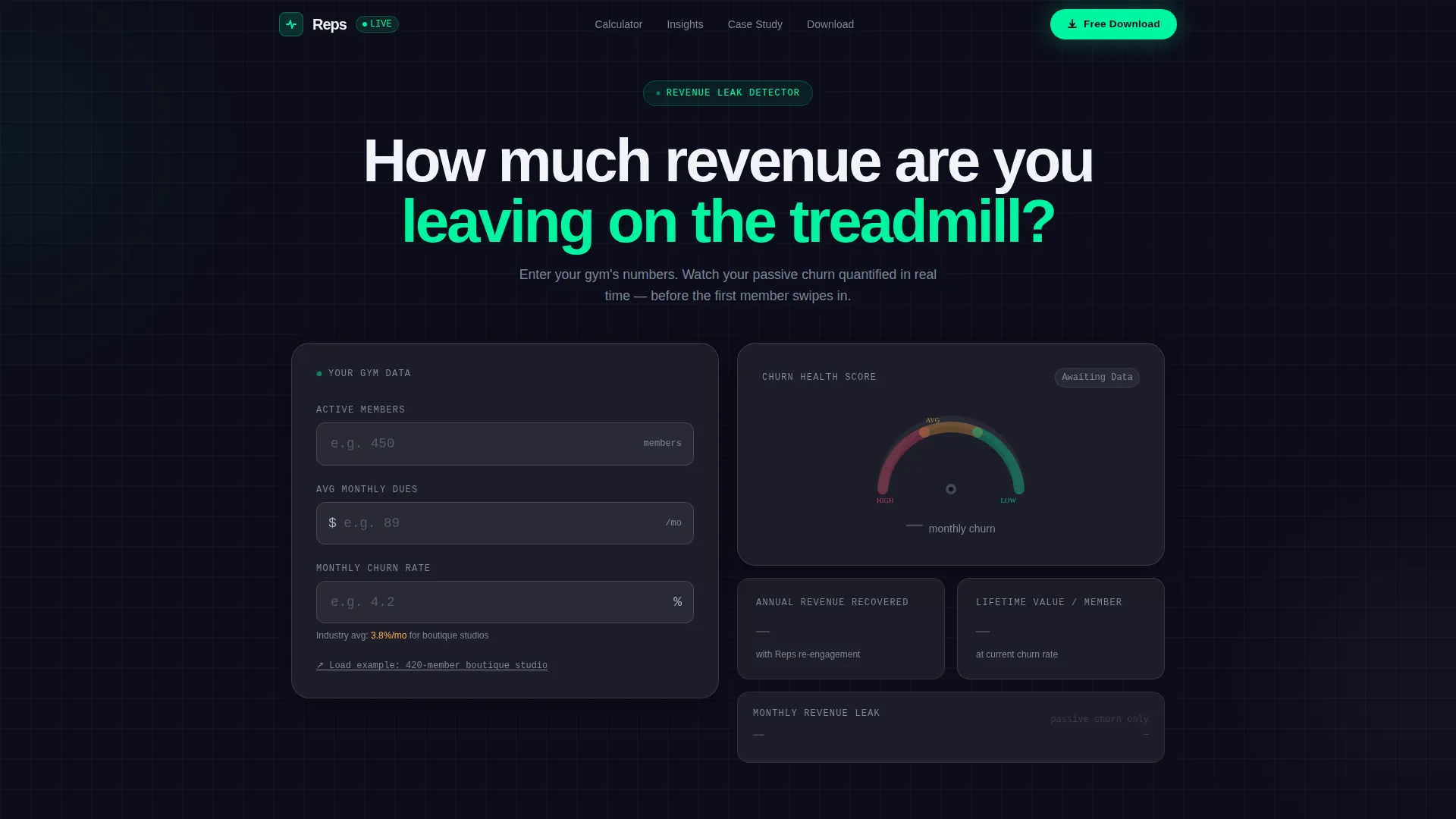 Fitness & Gym Software Expert Cost Calculator Website Template