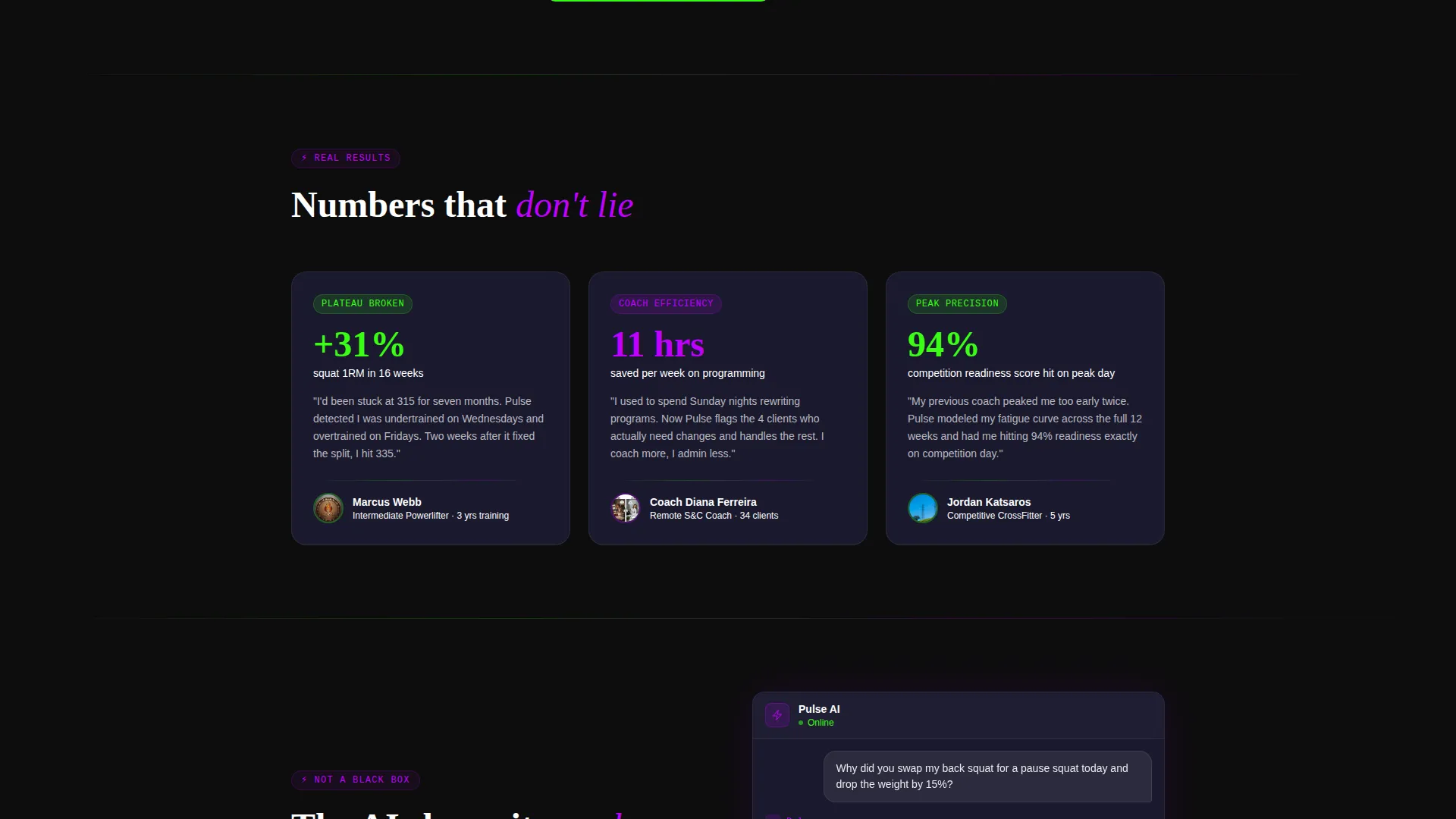 Fitness AI Chatbot Landing Page Template
