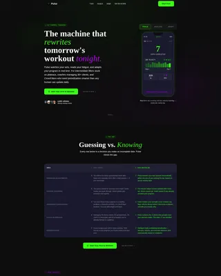 Fitness AI Chatbot Landing Page Template