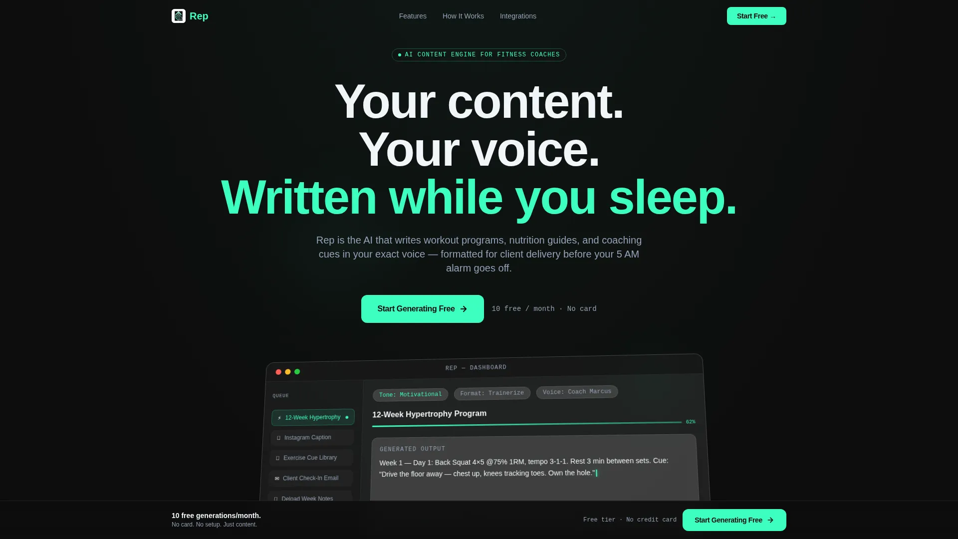 AI for Fitness Professional Website Template