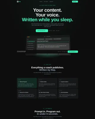 AI for Fitness Professional Website Template