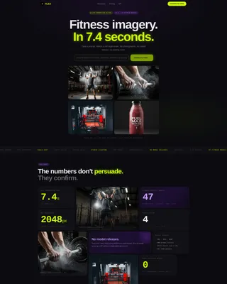 Fitness AI Image Generator Landing Page Template
